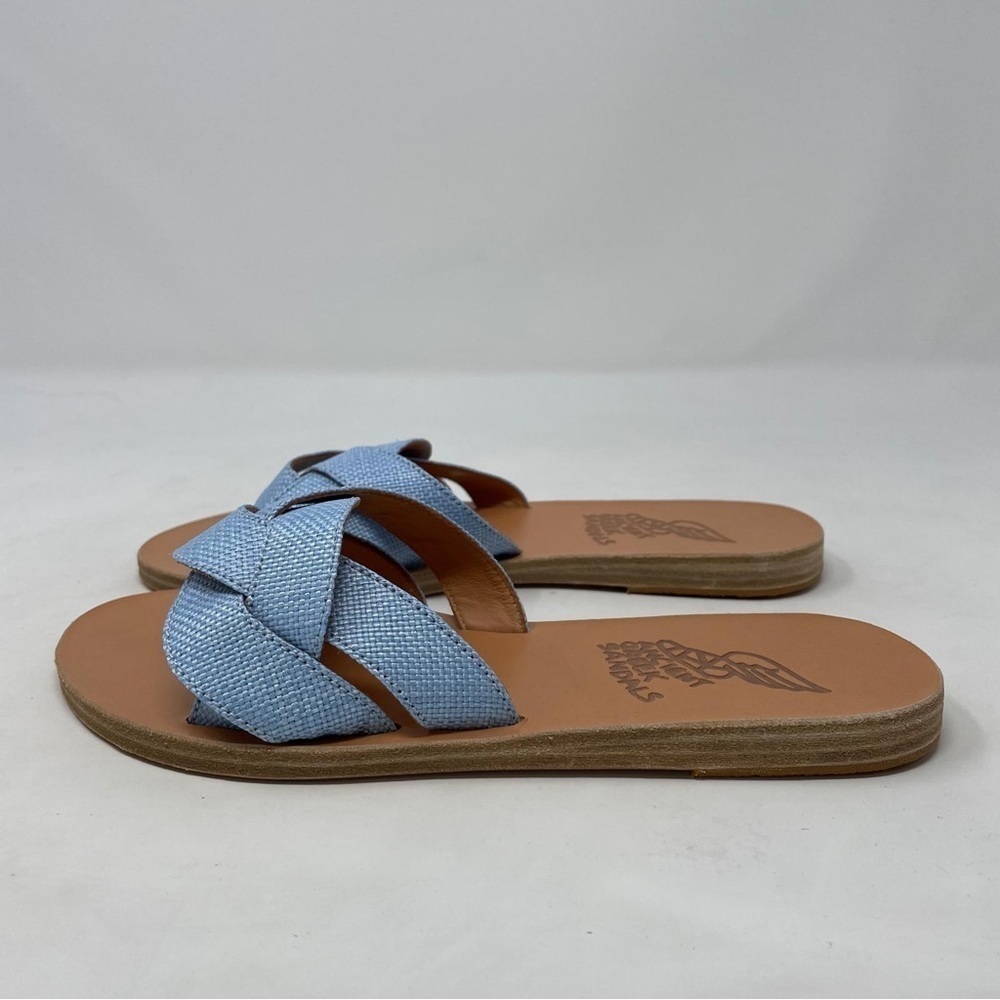 Ancient Greek Sandals Arachne Braided Raffia Slide Sandals NWT - Picture 9 of 12
